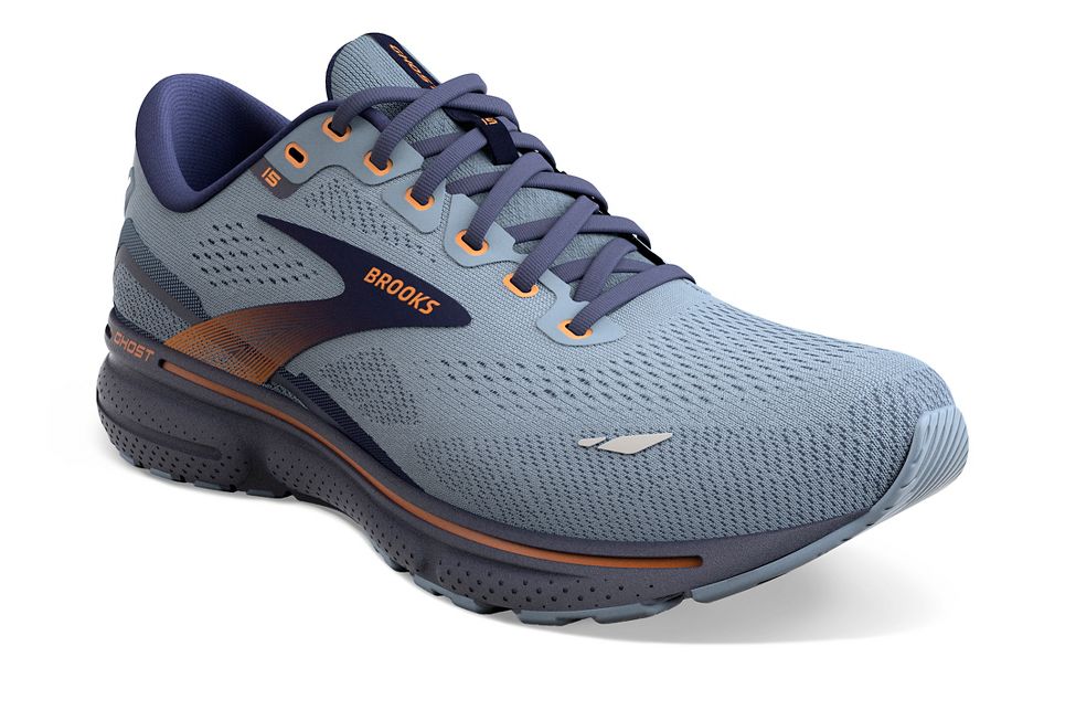 Brooks Ghost 15 Mens Size 12 (1103931D025) Flintone Peacock Oak Running Shoe Brooks Ghost 15 Mens Running Shoes Flintstone Peacock Oat  main image 3