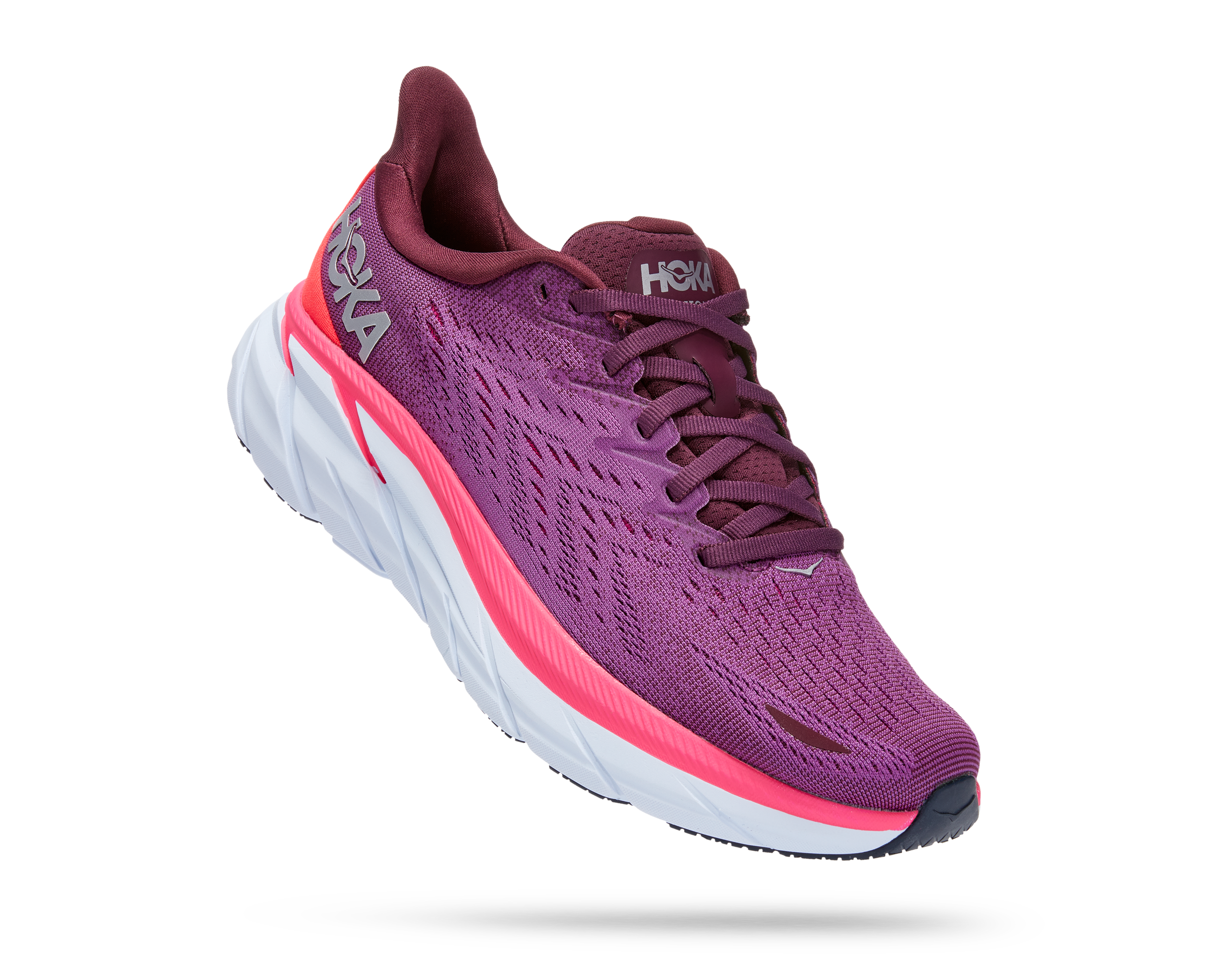 HOKA WOMEN S CLIFTON 8 WIDE PURPLE PINK